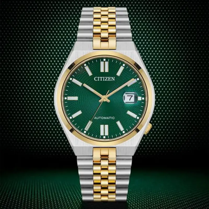 Citizen Tsuyosa Powermatic 60 Green Dial Two-tone Men’s Watch- NK0024-54X